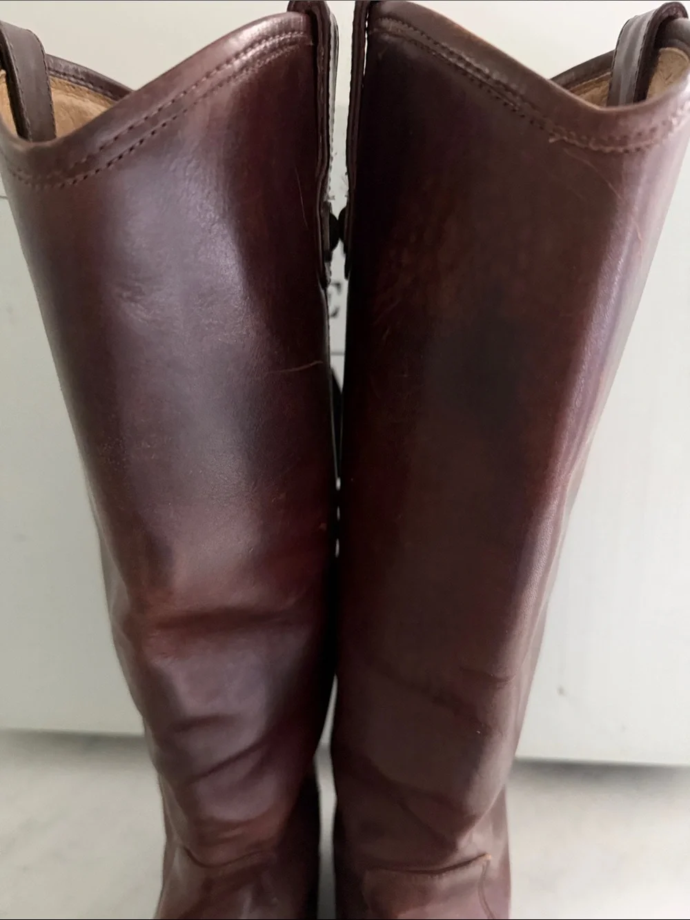 Frye Tall Pull-On Riding Boots in Brown